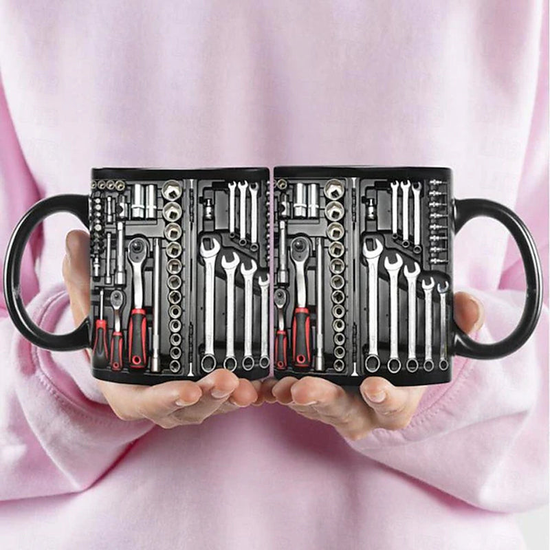 3D Mechaniker-Werkzeugkasten Becher | Detailreicher Werkzeug-Print | Perfektes Geschenk für Schrauber & Heimwerker