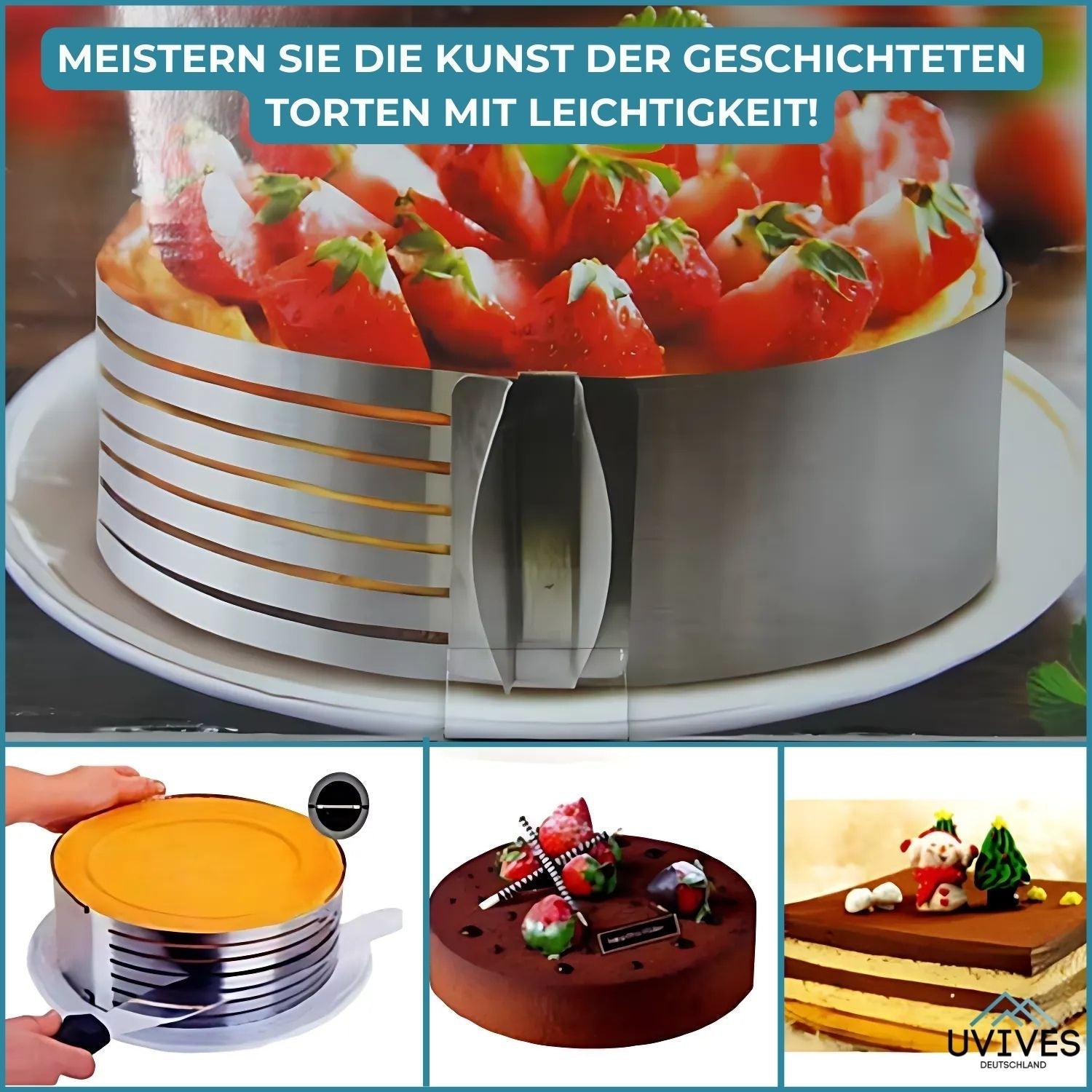 TierCutter™ - Verstellbarer Edelstahl-Kuchenausstecher