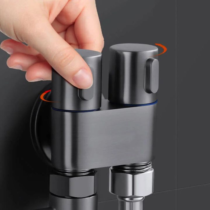 Doppelsteuerungsventil mit Hochdruck-Handbrause Set