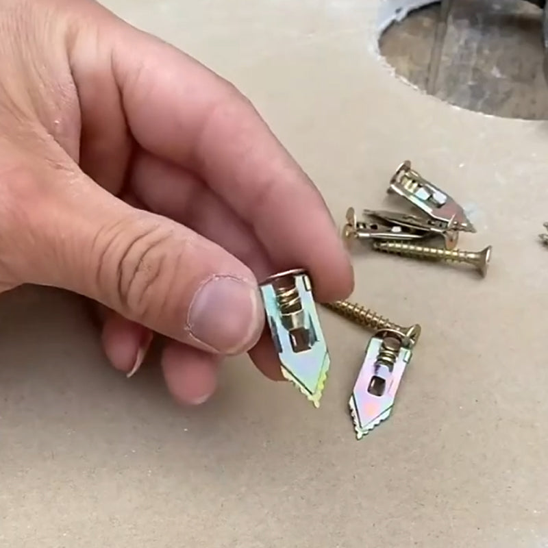 FixSecure - Spreizdübel für Trockenbau + hochfeste Zinkschrauben (100er-Pack)