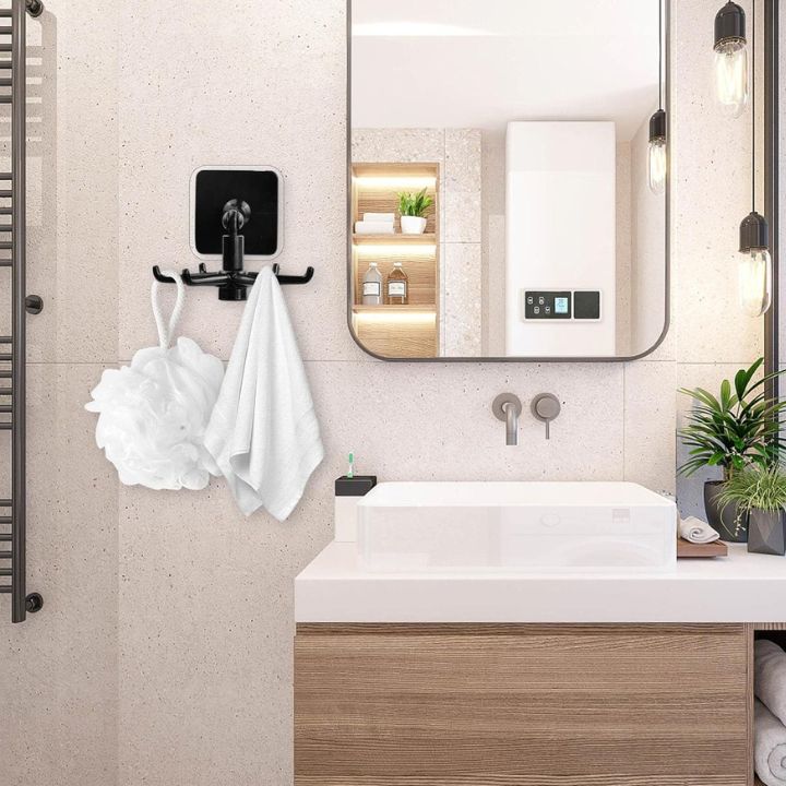 1+1 Gratis | 360° Drehbarer Klapphaken – Platzsparend & selbstklebend