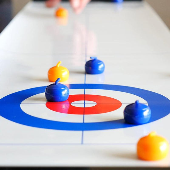 Tisch-Curling-Spiel – Olympischer Spaß für Zuhause