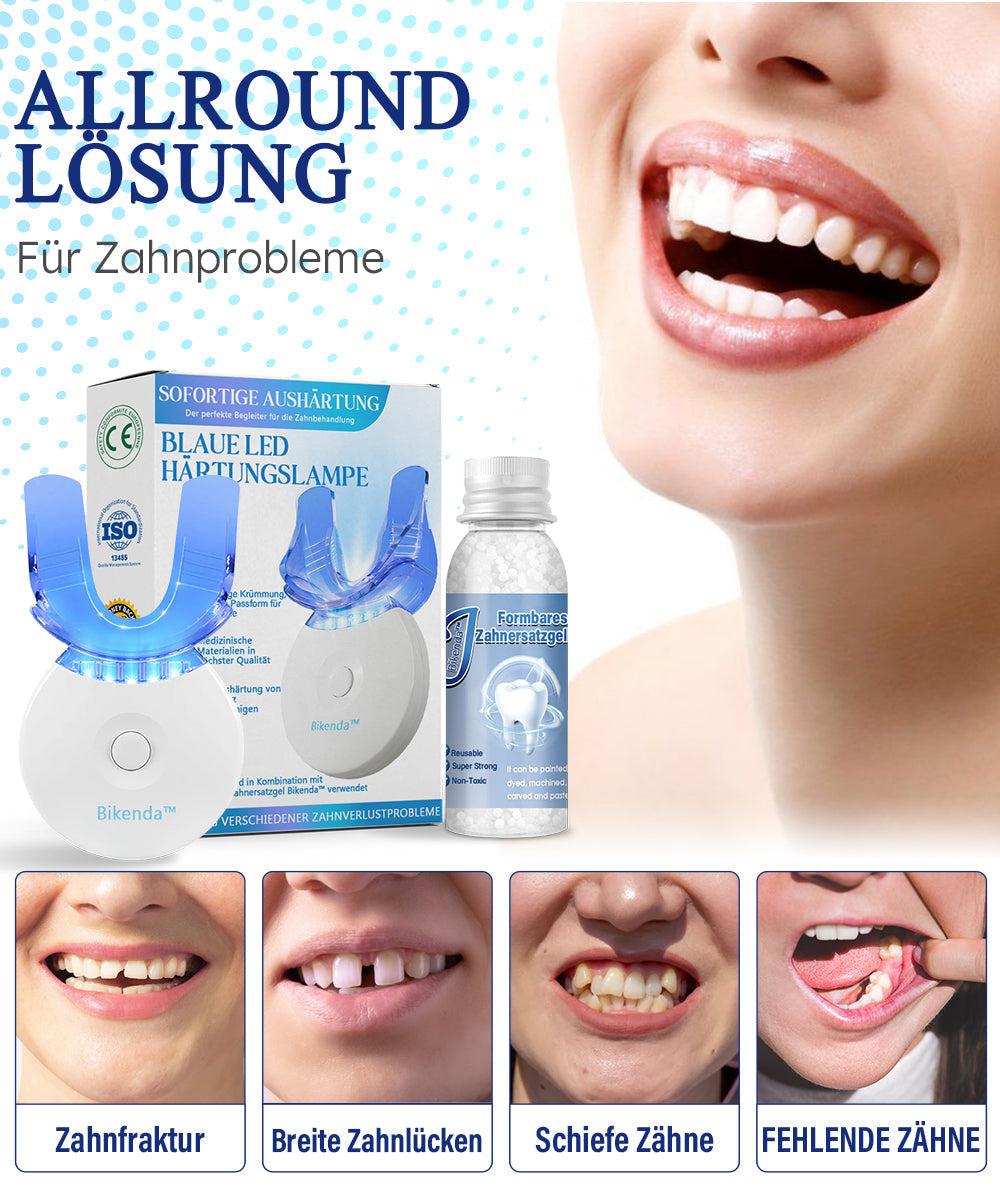 ZahnFix | LED-Härtungslampe für schnelle Zahnreparatur und Zahnersatzgel