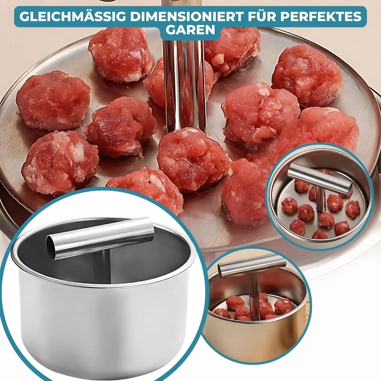 MeatShaper™ - Edelstahl-Frikadellenform für die Küche