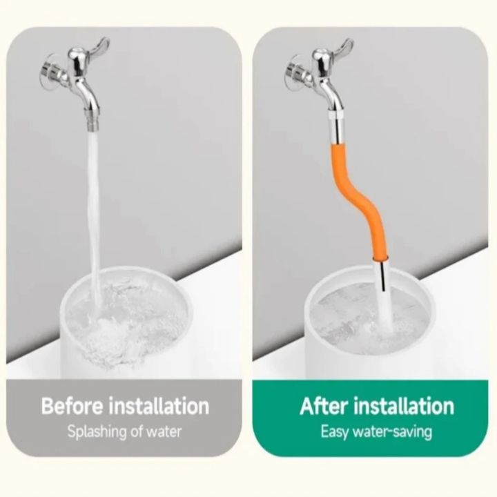 Flexible Wasserhahnverlängerung™ 50 cm | 360° drehbar & wassersparend | Silikon & Kupferanschluss