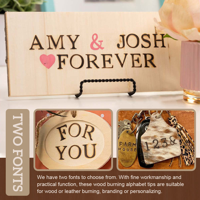 Inscript™ - Stempelset zum Brennen auf Holz zur Personalisierung Ihrer Heimwerkerprojekte