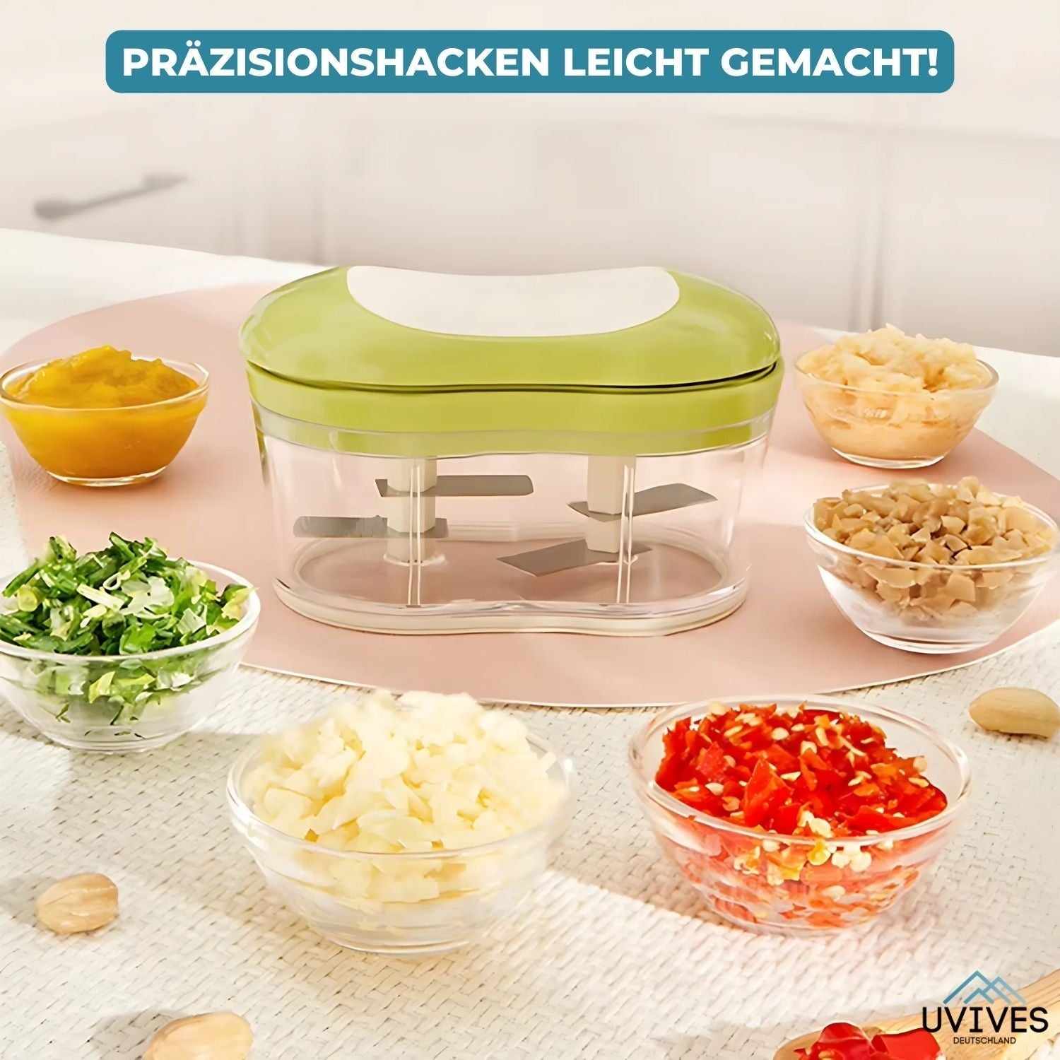 GrindWhiz™ - Handbetriebener Lebensmittelzerkleinerer und Gewürzzubereiter