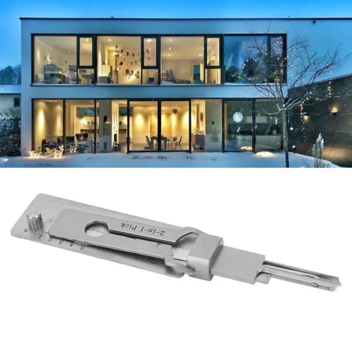 Edelstahl Decoder Werkzeug | 2-in-1 Lockpick & Decoder | Schlosserbedarf