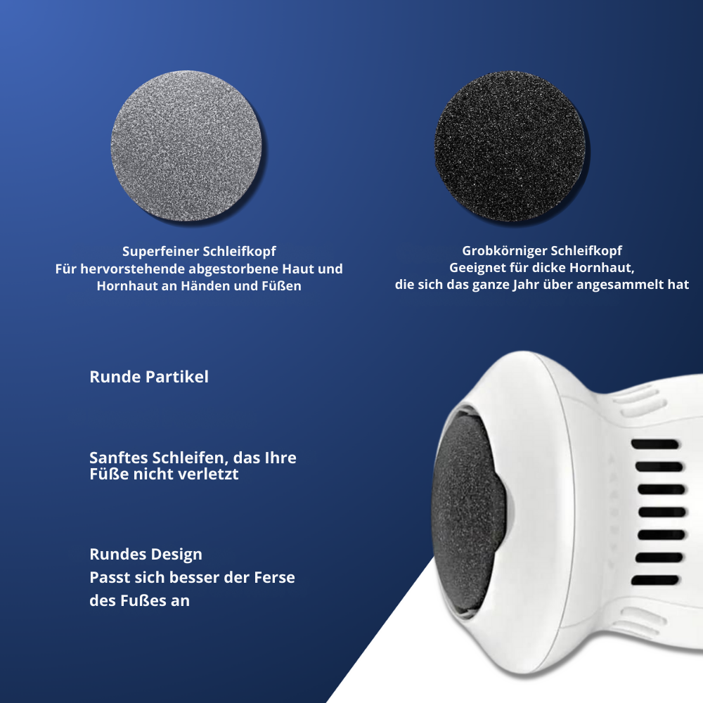 Elektrisches Schleifen | Elektrischer Hornhautentferner mit Vakuumfunktion