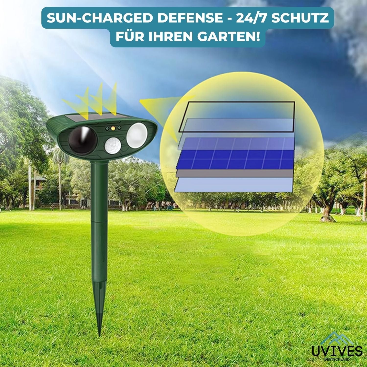 SolarSonic™ - Solarbetriebener Tierschreck mit Ultraschall