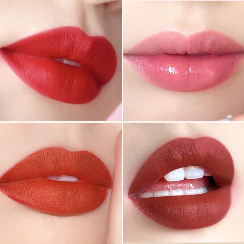 GlossBag™ - Samt-Matte Lippenstift-Set mit Kettenbeutel