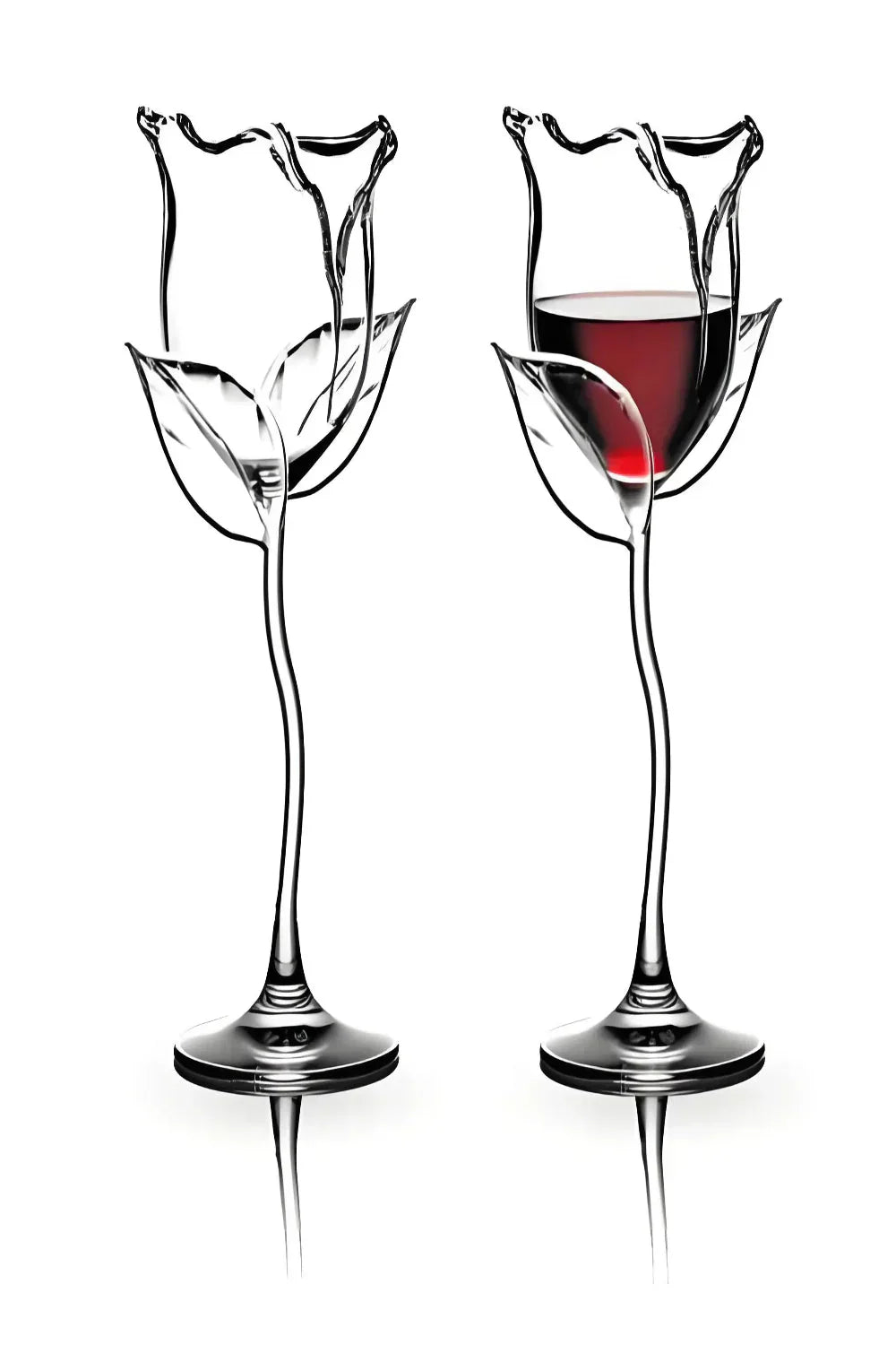 1+1 Gratis | VinoRosa | Elegantes Rosen-Weinglas – Verleiht jedem Schluck Charme