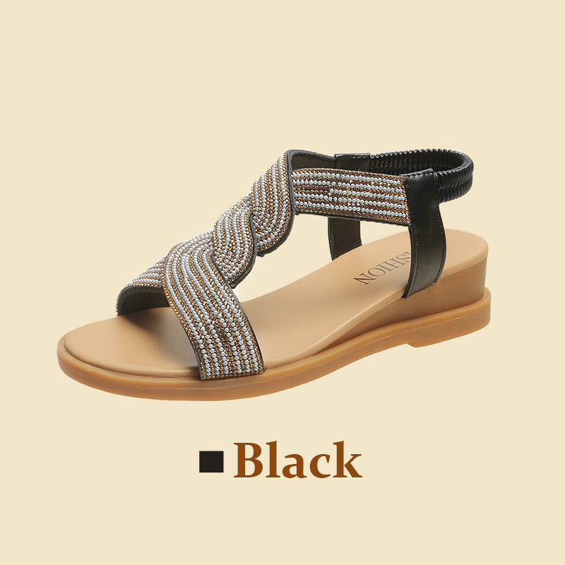 GlimmerStep™ - Luxus Strass Sandalen mit rutschfester, weicher Sohle