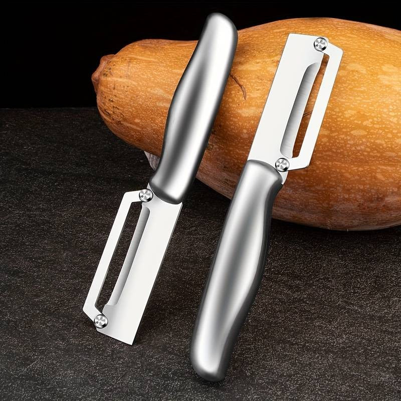 Scharfer Gemüseschäler aus Edelstahl – Für Kürbis, Karotten & sogar Ananas geeignet