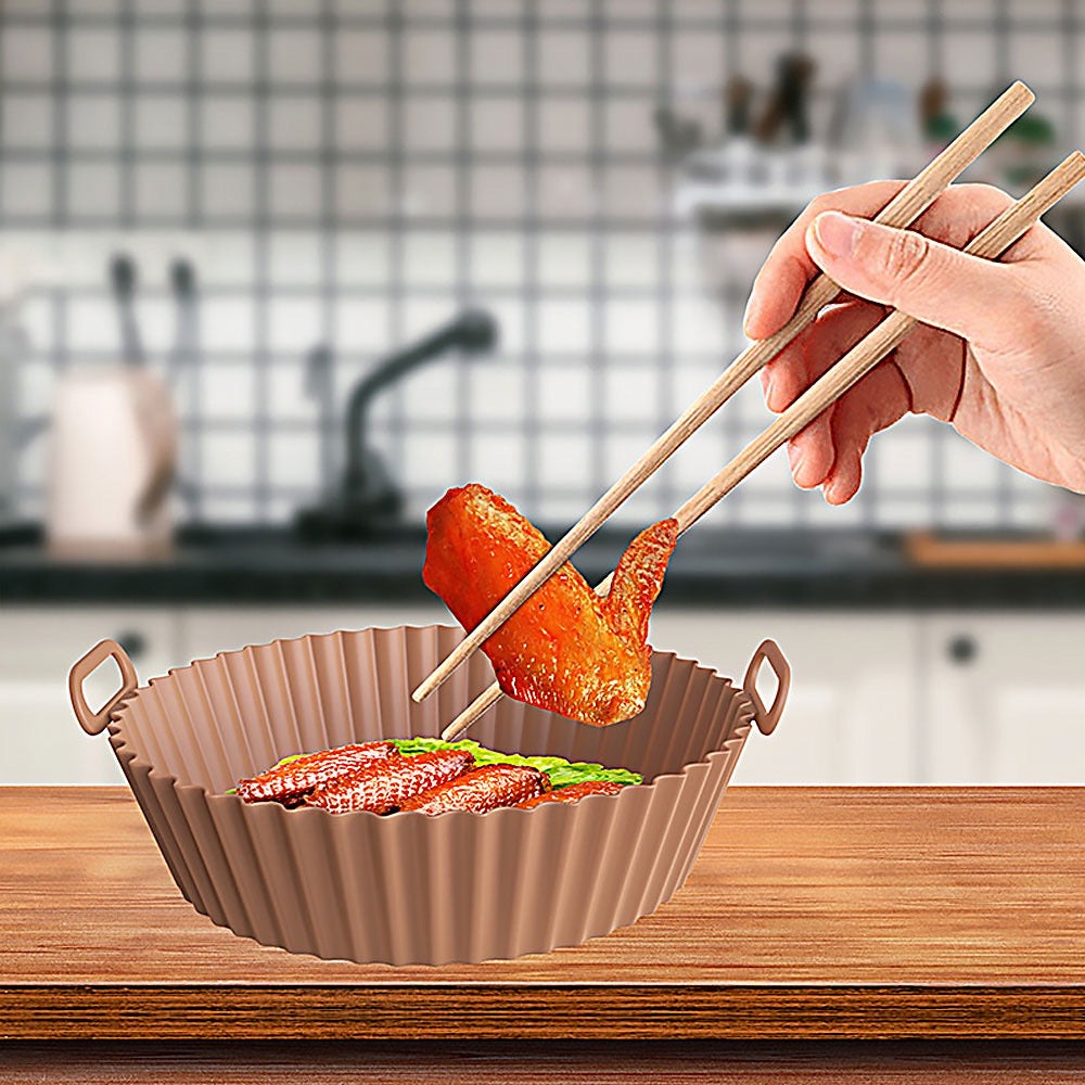 (1+1 Gratis) AirfryerSilicone - Wiederverwendbares Silikon-Backblech