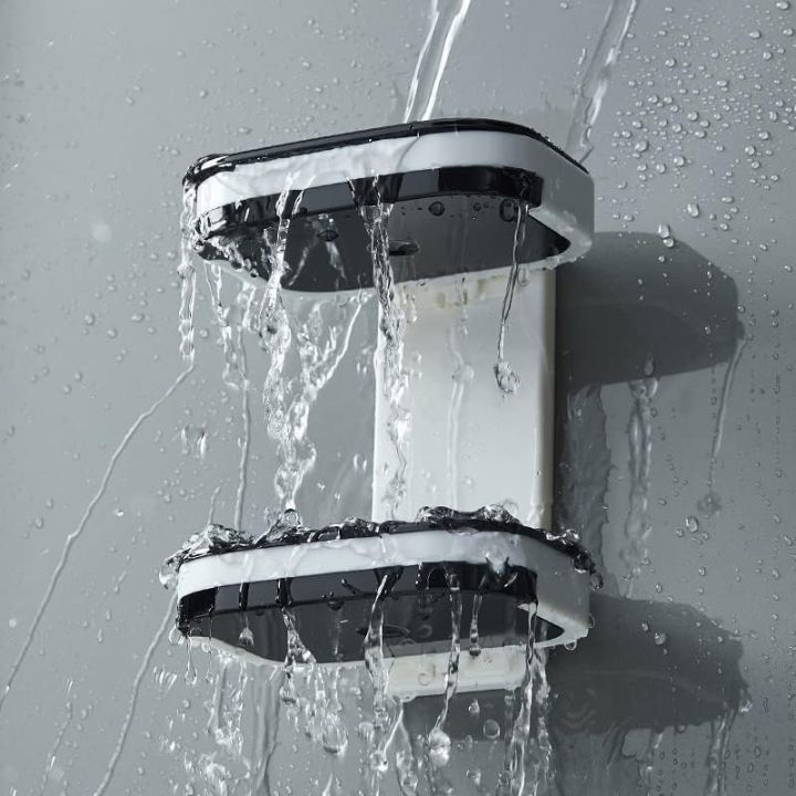 Wandmontierte Doppel-Abfluss-Seifenschale