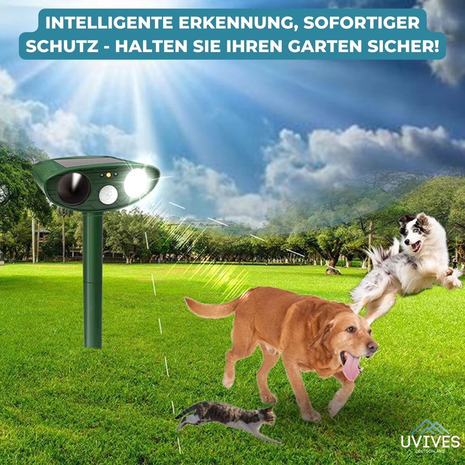 SolarSonic™ - Solarbetriebener Tierschreck mit Ultraschall