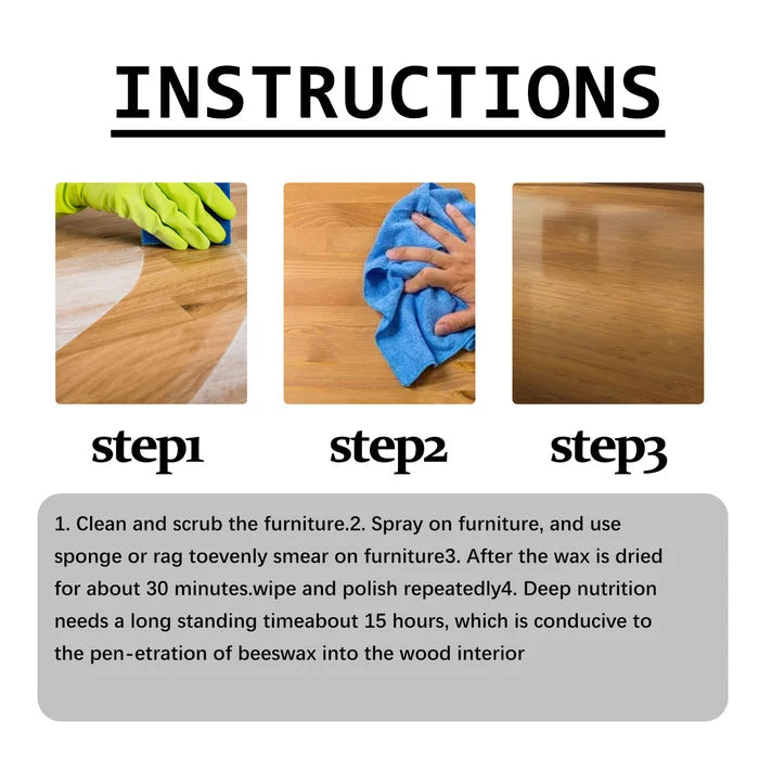 1+1 GRATIS | Beeswax™ stellt die natürliche Schönheit von Holz in Minuten wieder her