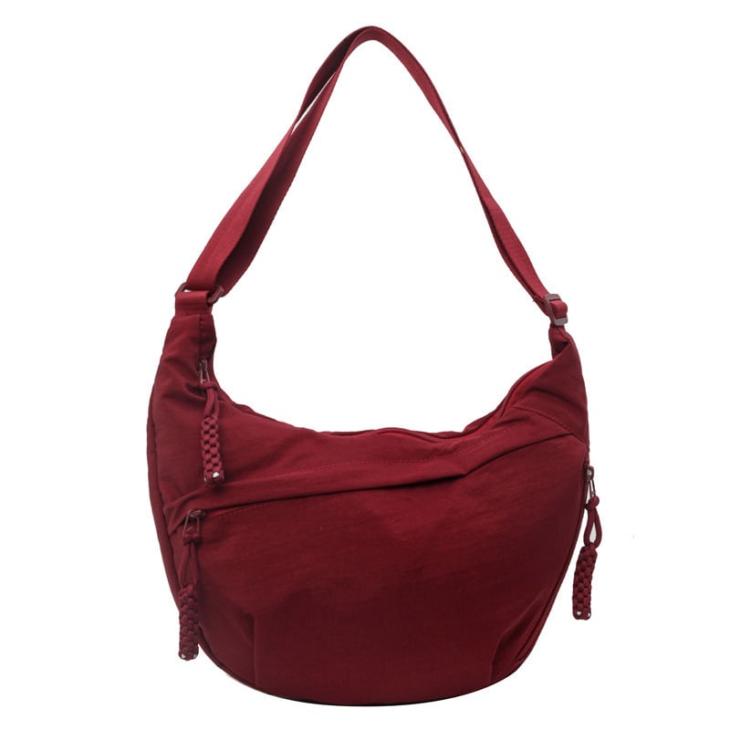 Nylon Crossbody Hobo Tasche | Geräumig & Stylisch | Verstellbarer Gurt | 50 % Rabatt
