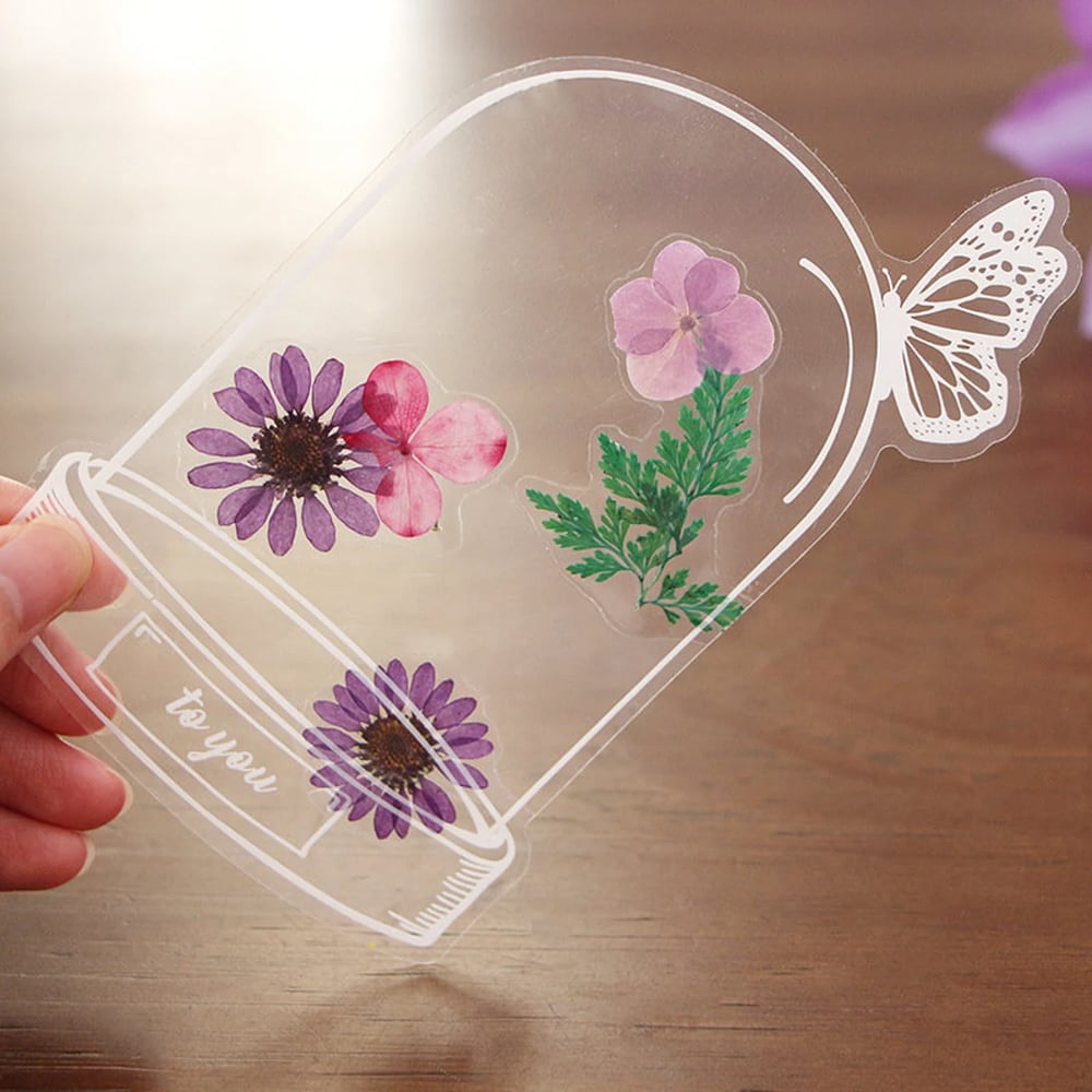 Transparent DIY Blume Lesezeichen