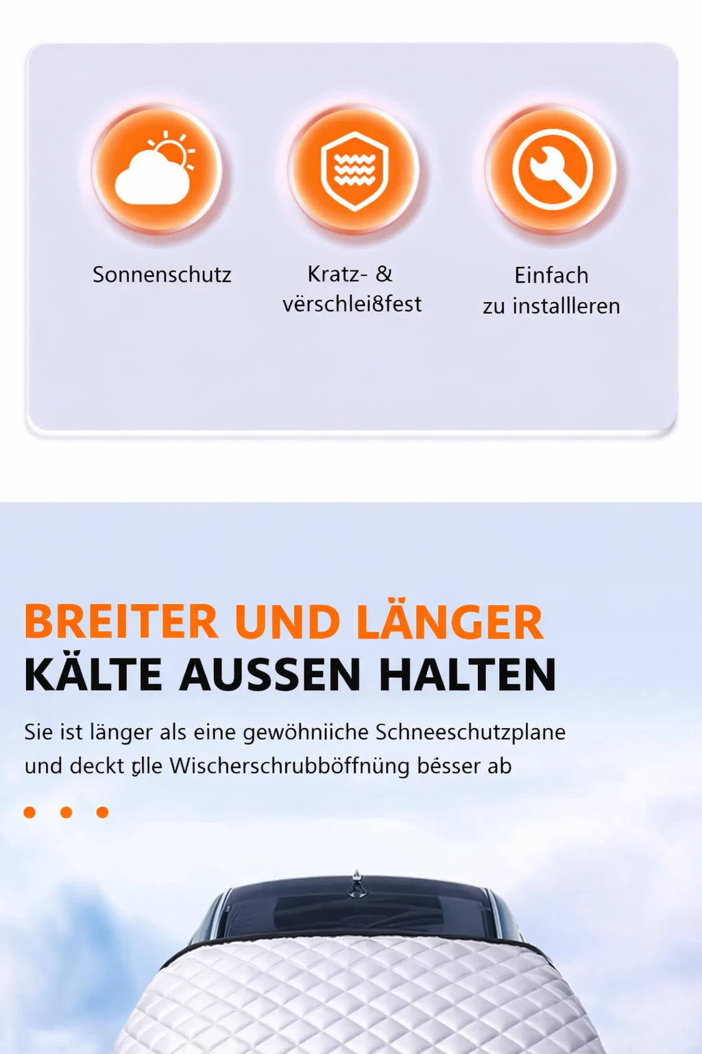 5-Schicht Windschutzscheibenabdeckung | Magnetisch & Winddicht | Vollständiger Eisschutz | FrostGuard Pro