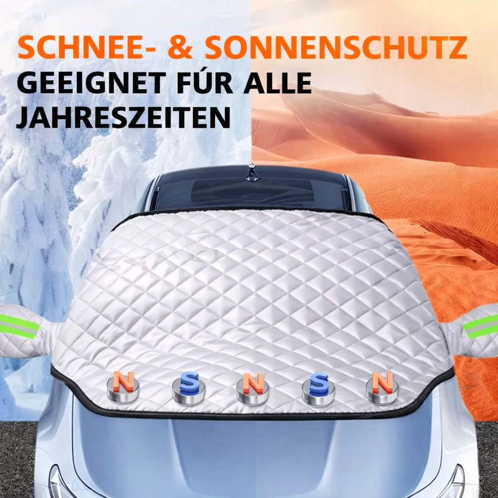 5-Schicht Windschutzscheibenabdeckung | Magnetisch & Winddicht | Vollständiger Eisschutz | FrostGuard Pro