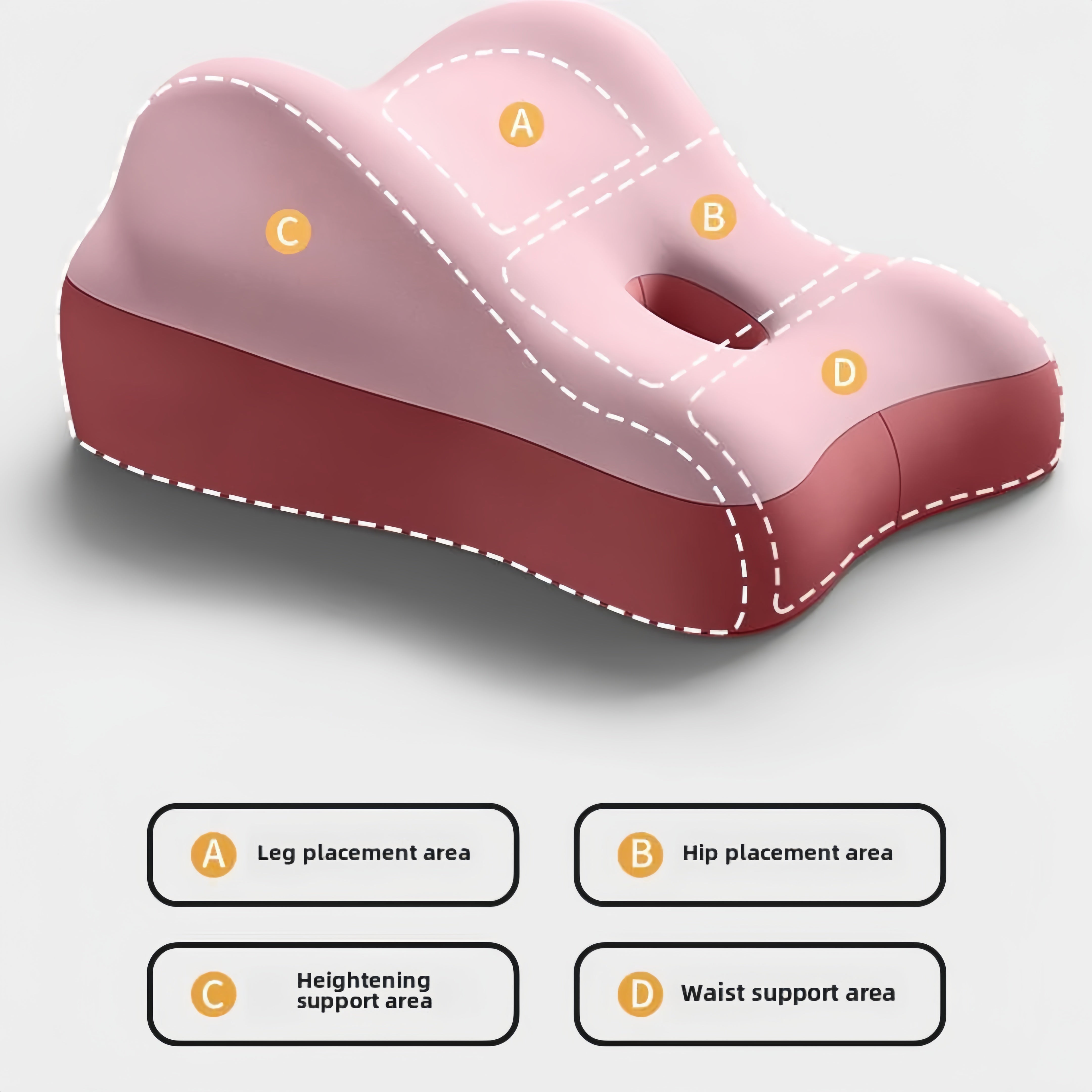 LoveNest Pillow | Ergonomisches Kissen für Paare | Unterstützt Intimität & Komfort | Abnehmbarer Bezug