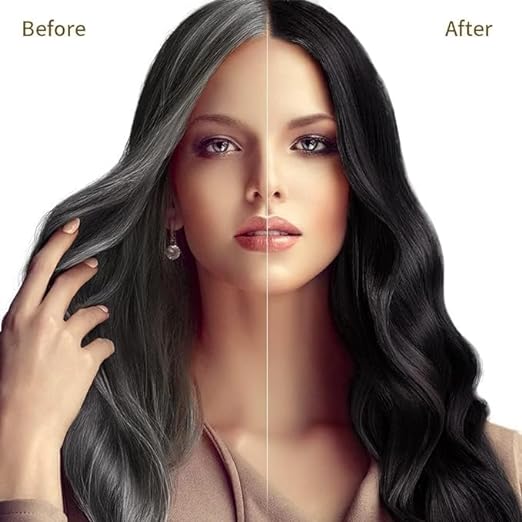 Herbal 3-in-1 Haarfärbemittel™ | Sofort-Schwarz Shampoo | Pflegend & Natürlich | Für Männer & Frauen