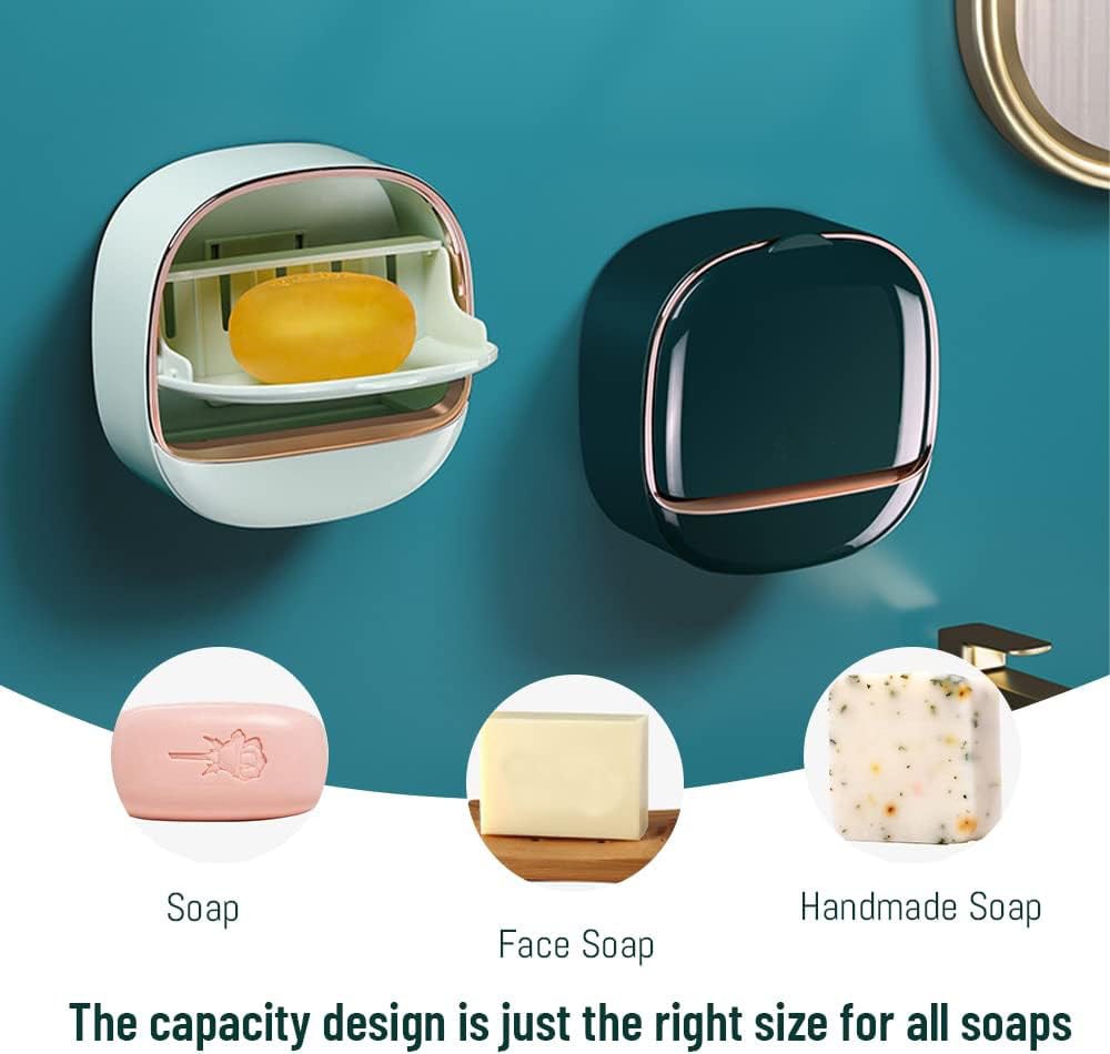 Seifenschale mit Tropfschale | Modernes Design | Praktisch & Längere Haltbarkeit | Kunststof