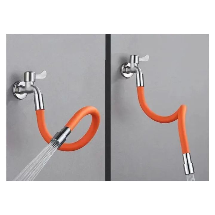 Flexible Wasserhahnverlängerung™ 50 cm | 360° drehbar & wassersparend | Silikon & Kupferanschluss