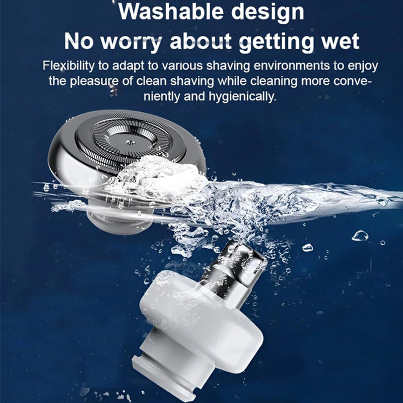 ShavePro Elektrischer Rasierer | 2-in-1 Kapsel-Design | Wasserdicht & USB-C Schnellladung