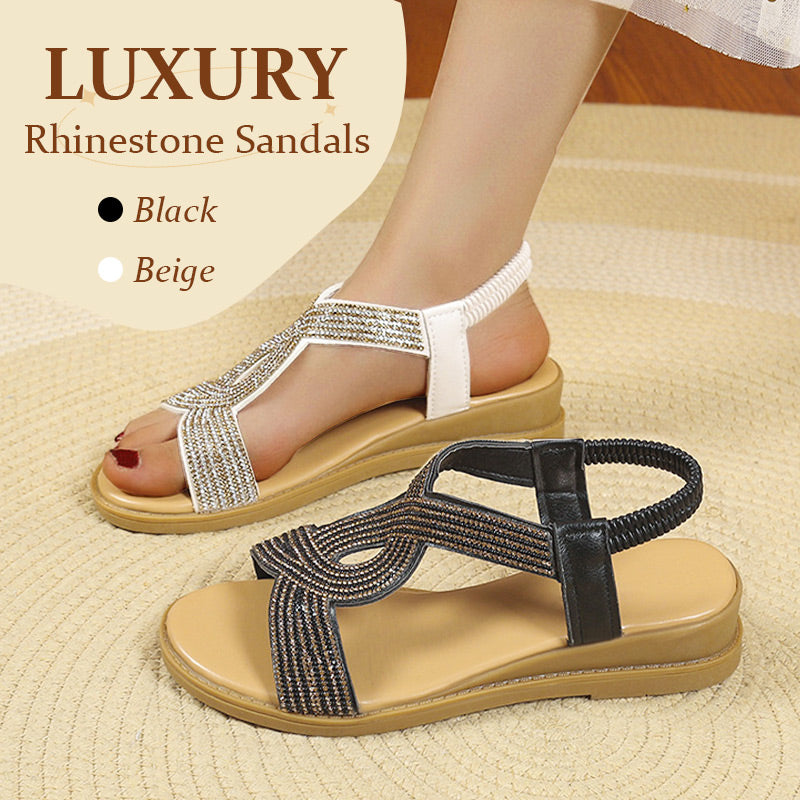 GlimmerStep™ - Luxus Strass Sandalen mit rutschfester, weicher Sohle