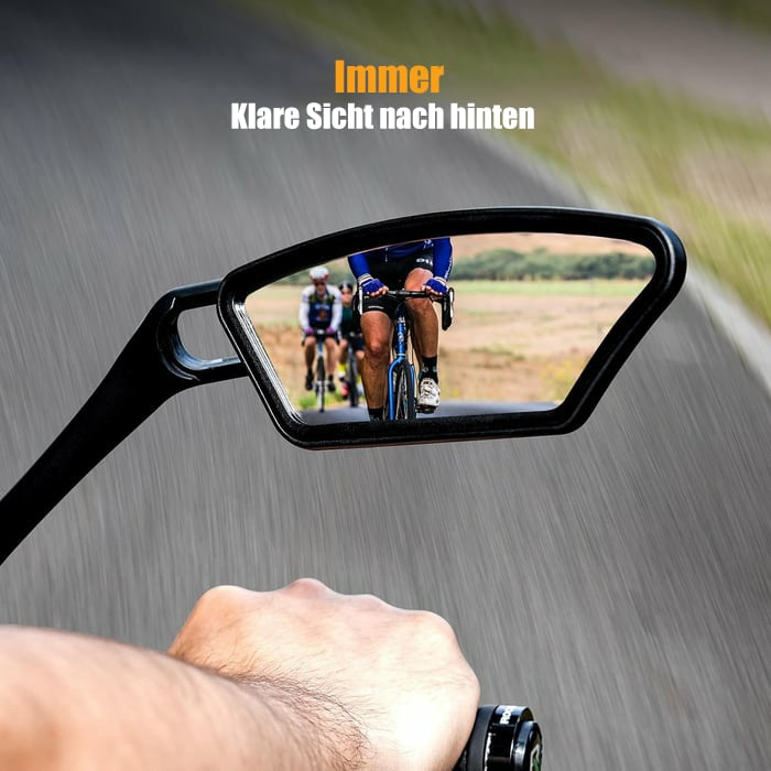 1+1 GRATIS | VeloGuard™ 360 Fahrradspiegel | Kristallklare Rücksicht | 360° Verstellbar | Bruchsicheres Glas