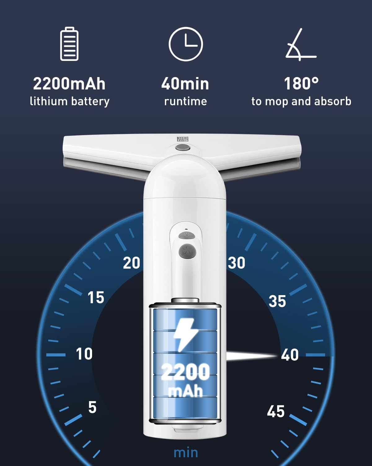 AquaSweep™ | Sofortige Fensterreinigung mit kraftvollem Sprüh- und Saugvorgang
