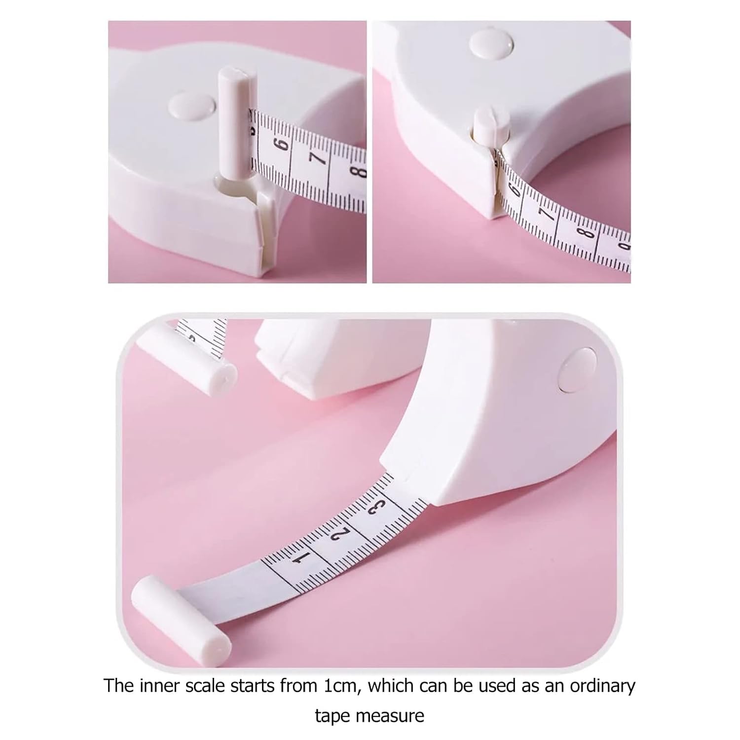 Einziehbares flexibles Lineal mit doppelter Skala