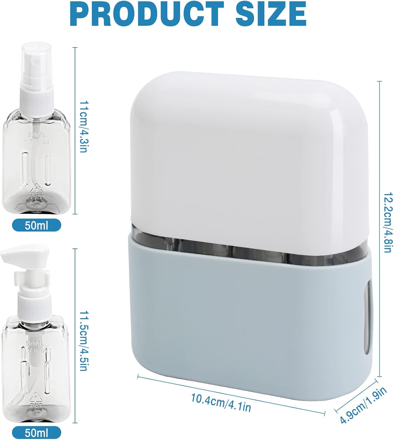 4 Pack Reiseflaschen 50ml Auslaufsicheres Gel-Shampoo