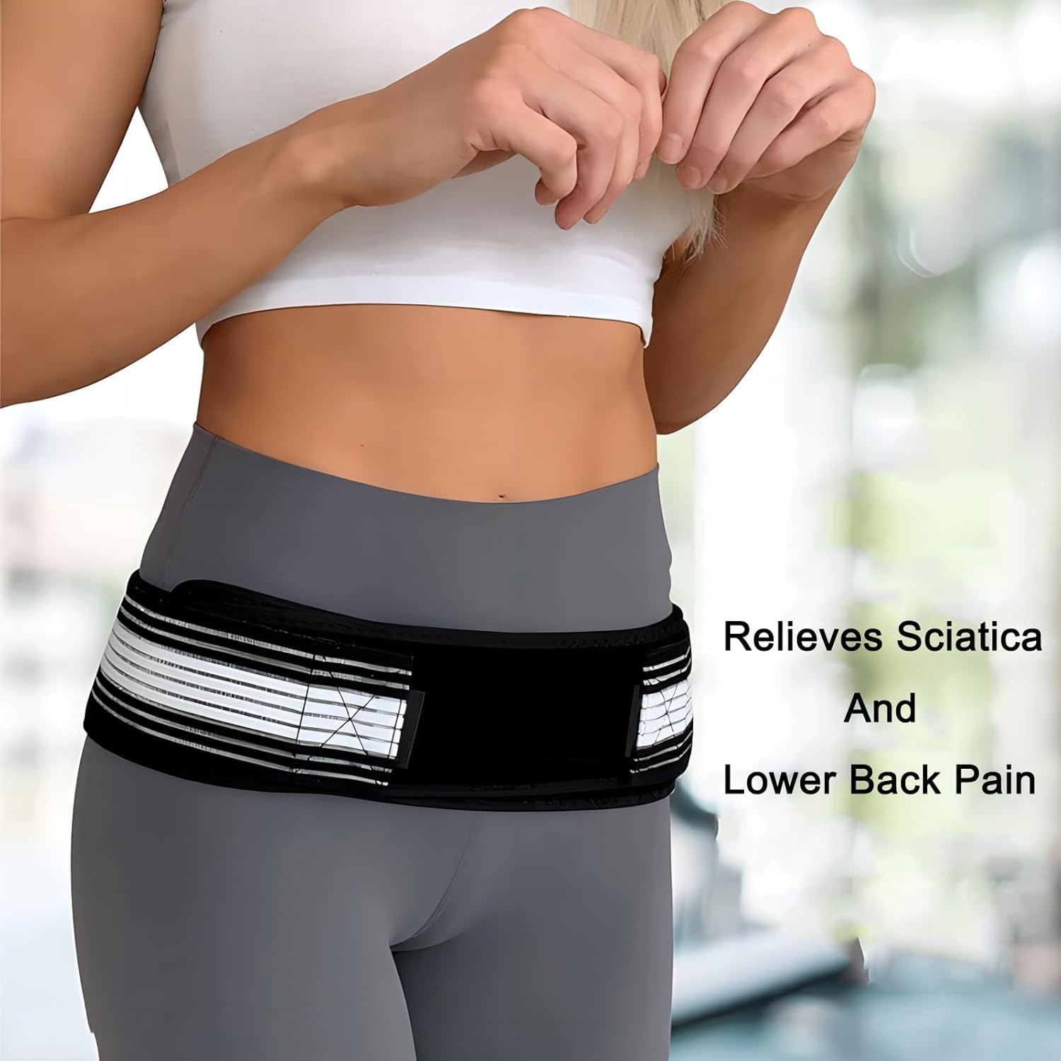 BackTherapy Rückenband | Linderung bei Ischias & Rückenschmerzen | Verstellbarer Hüftgurt | 50% Rabatt