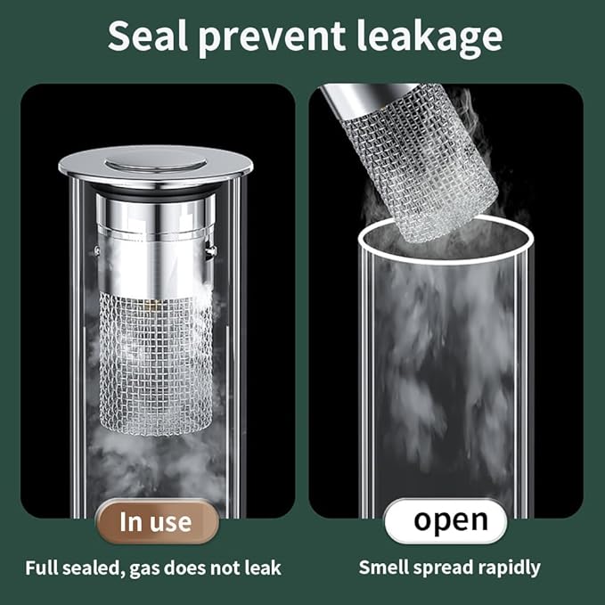 (1+1 Gratis) Edelstahl-Bodenablauffilter – Isoliert Gerüche und verhindert Kakerlaken