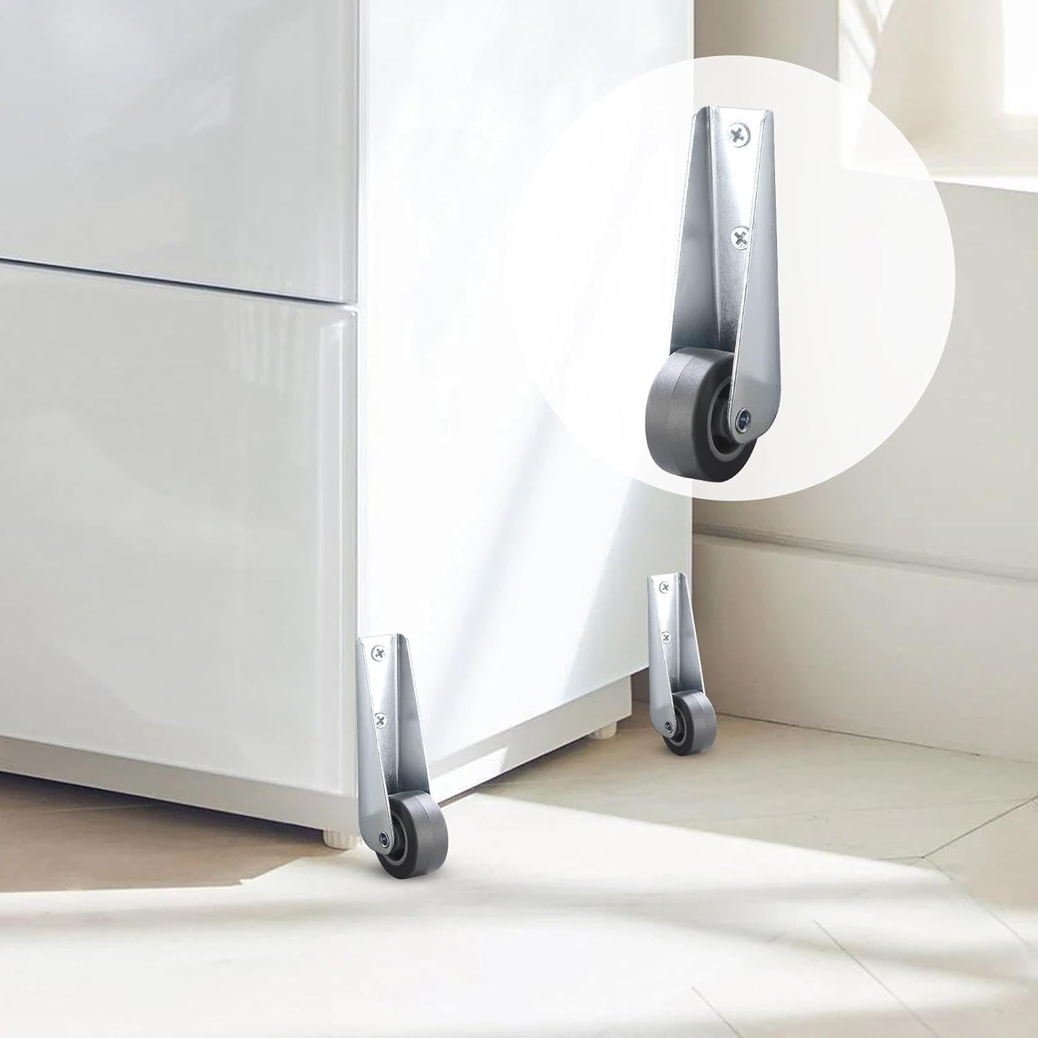 1+1 GRATIS | SqueakSafe™ - Drehbare Türrolle mit langem Halter