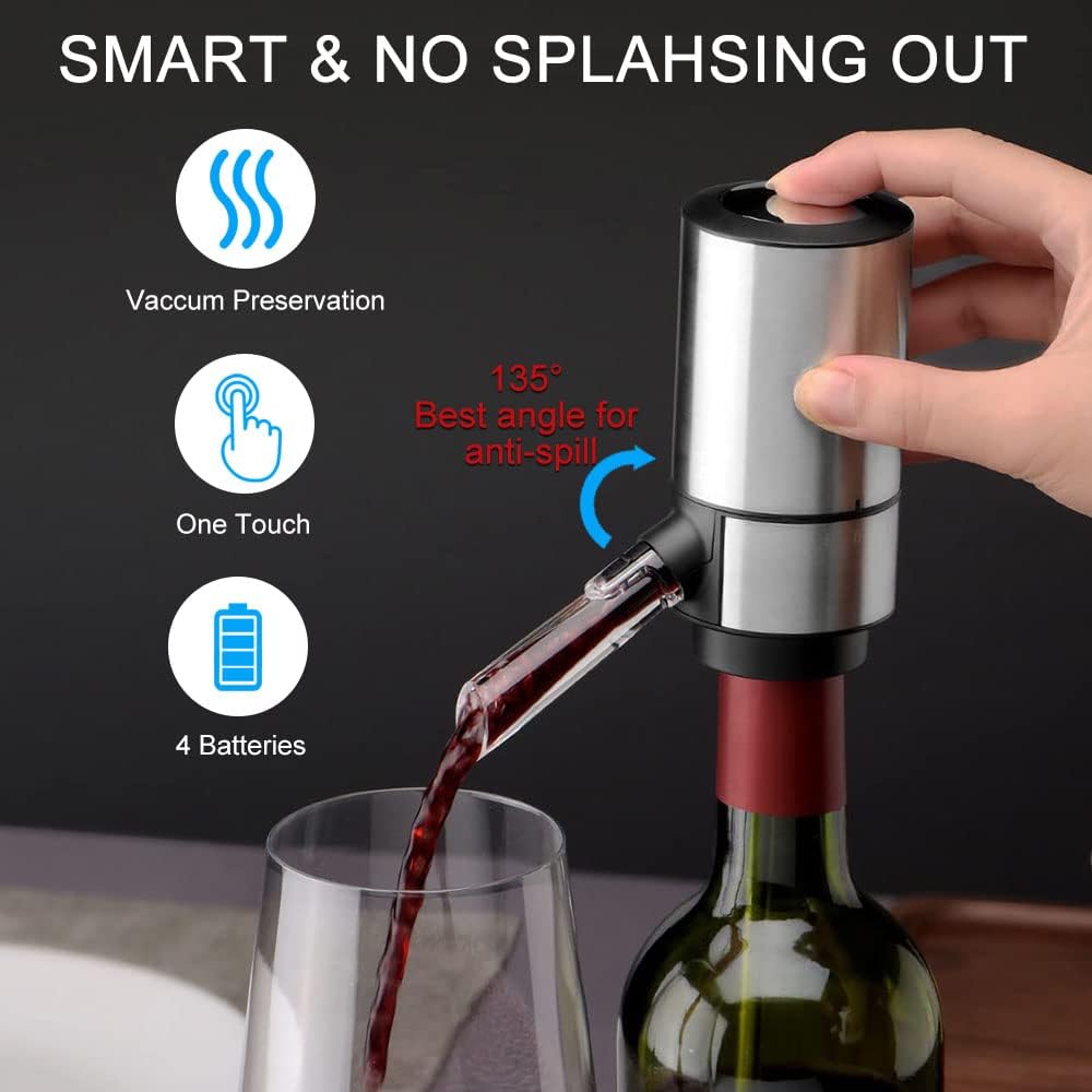 Weinbelüfter 3-in-1 | AeriBlend™ Aufbewahrung & Spender | Elegantes Design | Einfach per Knopfdruck