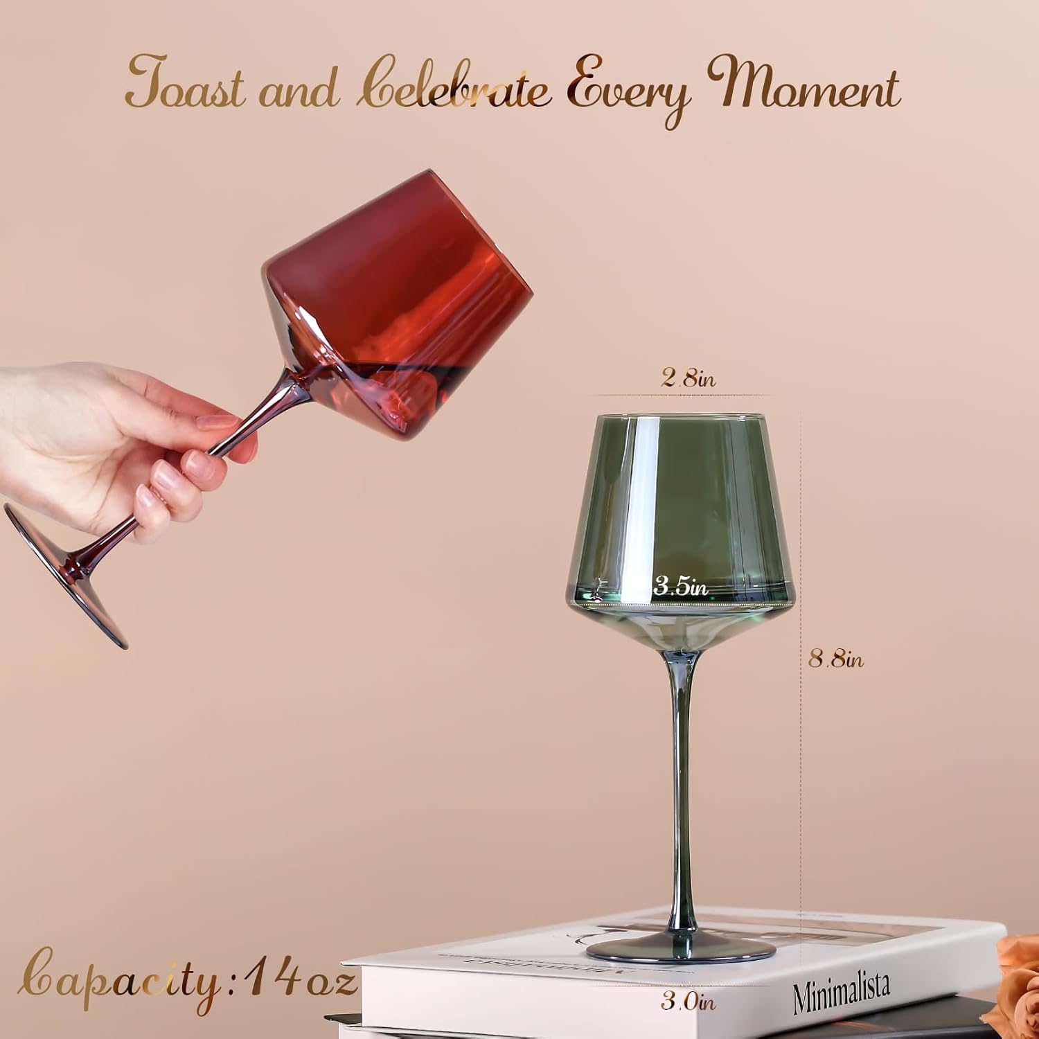 Prismate™ - Elegantes Kristall-Weinglas-Set (6 Stück)