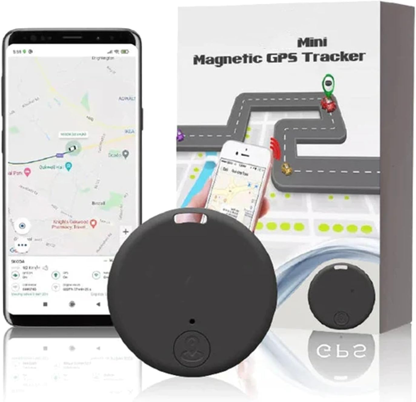 Mini Magnetischer GPS-Tracker | Echtzeit-Ortung | Starke Magnetbefestigung | Lange Akkulaufzeit