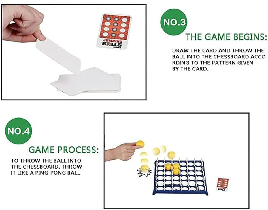 Jump & Jive™ Bounce Ball Brettspiel - Spielspaß für die ganze Familie