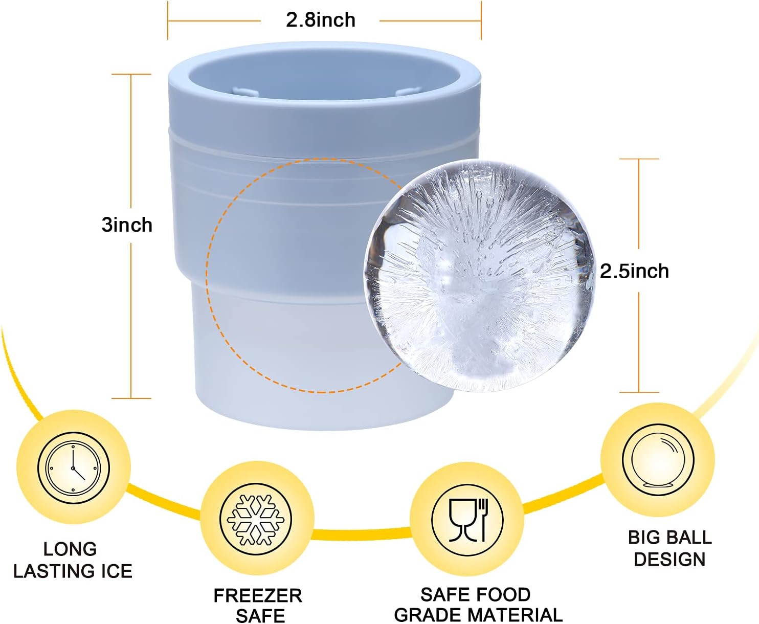 Eisball-Formen aus Silikon – Für perfekte, langsam schmelzende Eis-Kugeln