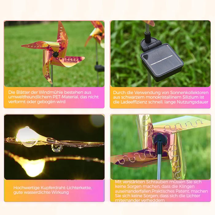 SolarSpin - Verwandeln Sie Ihren Garten mit leuchtenden Windmühlen