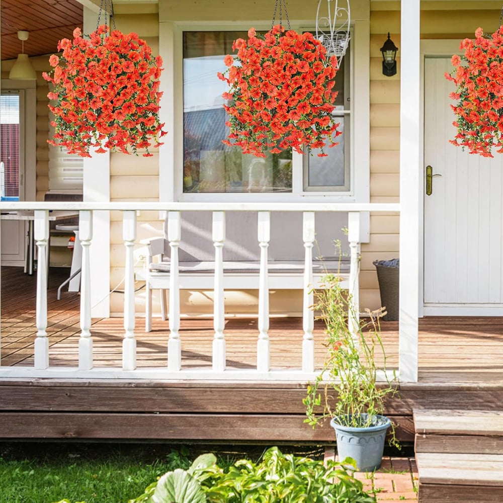 Hängende Morning Glory aus hochwertiger UV-beständiger Seide