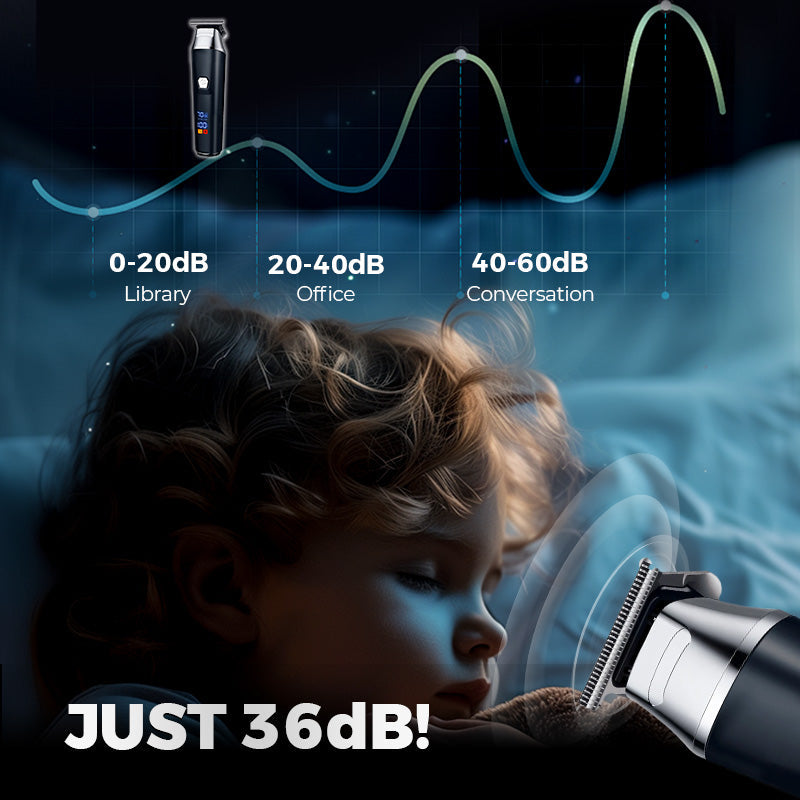 EliteTrim™ - Haushalt Digitalanzeige Professionelles elektrisches Haarschneidemaschinen-Set