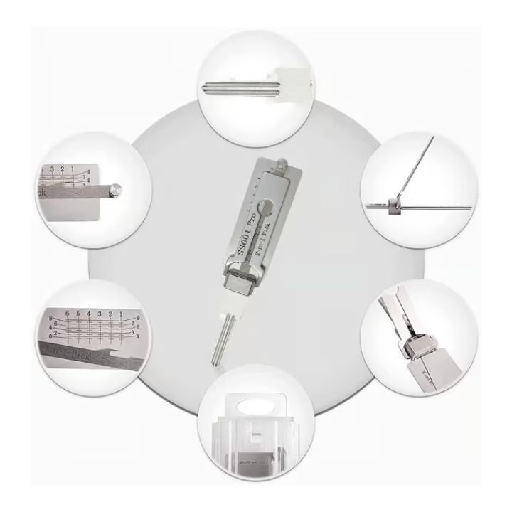 Edelstahl Decoder Werkzeug | 2-in-1 Lockpick & Decoder | Schlosserbedarf