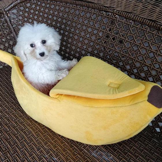 das kuschelige bananenförmige Bett für Ihren pelzigen Freund!