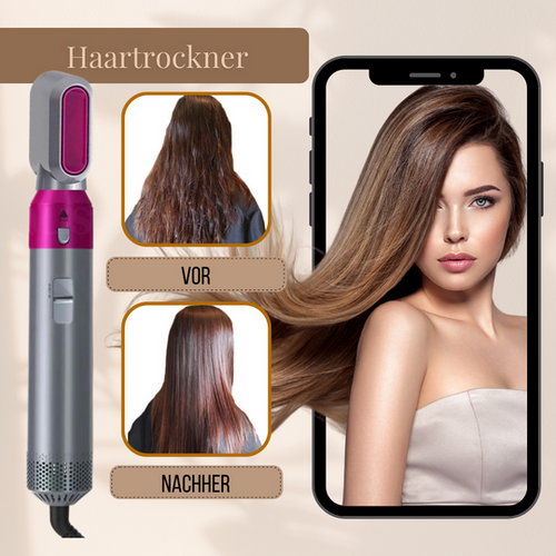 HairFlex Pro 5-in-1 Haarglätter & Styler | Airflow-Technologie | Für Glatte & Lockige Looks
